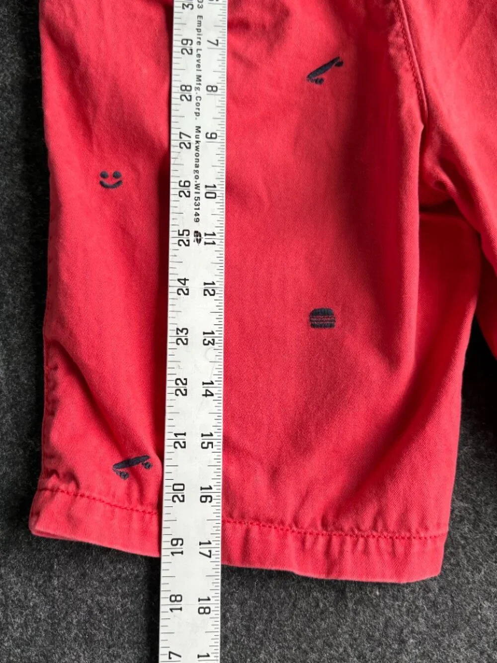 Gymboree Boys Red Embroidered Chino Shorts Size 12